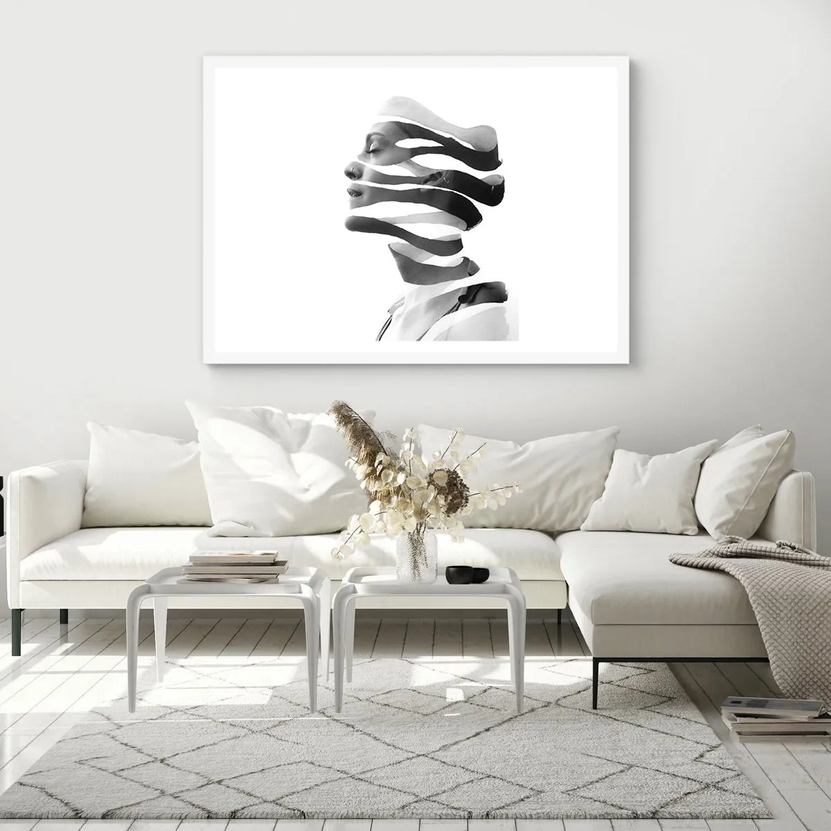 Poster in white frmae - Surrealistic Portrait - 50x40 cm