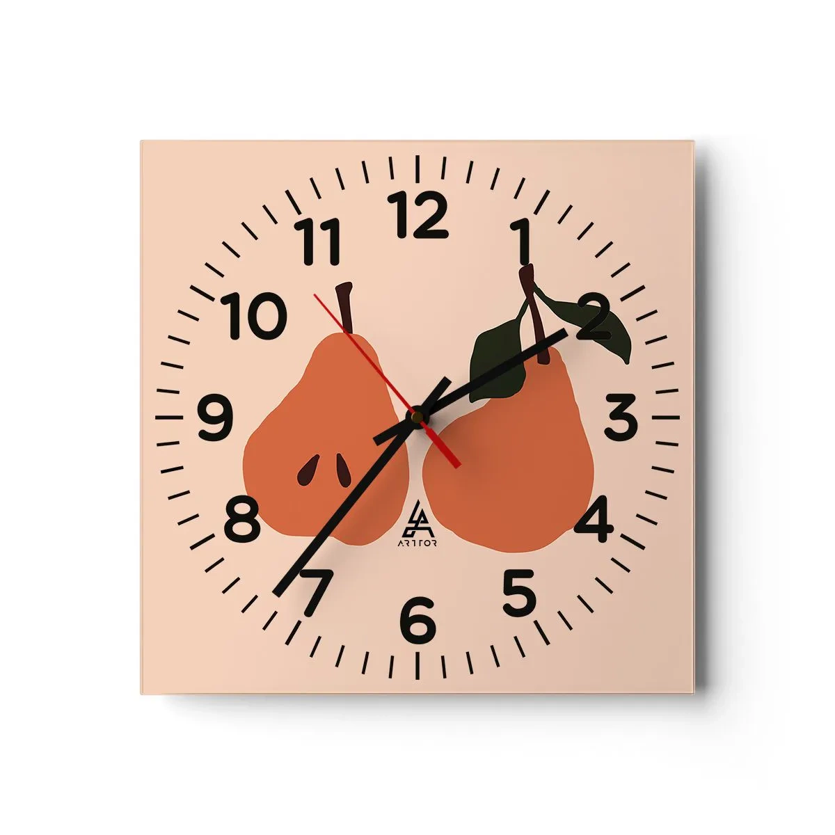 Wall clock - Clock on glass - Overly Sweet - 40x40 cm