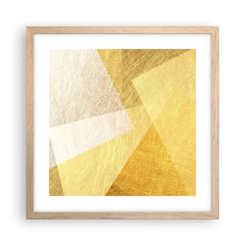 Poster in light oak frame - Weather of Geometry - 40x40 cm