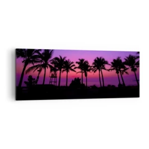 Canvas picture - Evening under the Palms - 140x50 cm