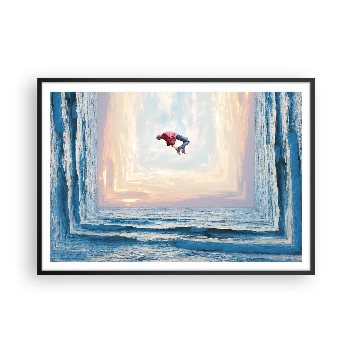 Poster in black frame - To Another Dimension - 100x70 cm
