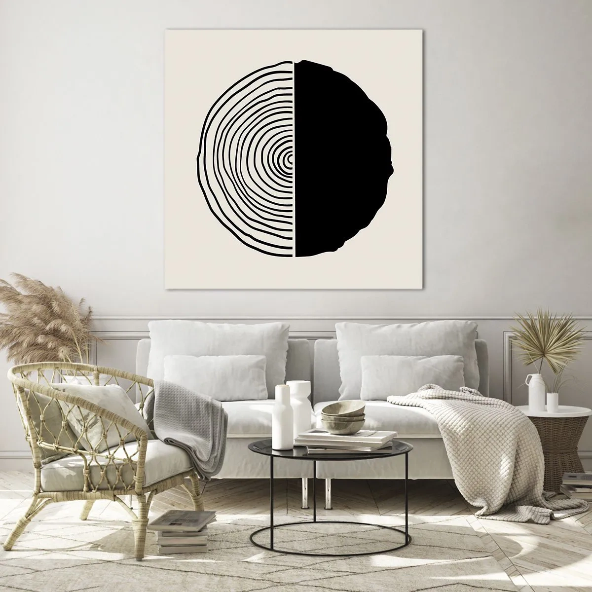 Glass picture - Half-half - 60x60 cm