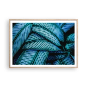 Poster in light oak frame - Lifelines - 100x70 cm