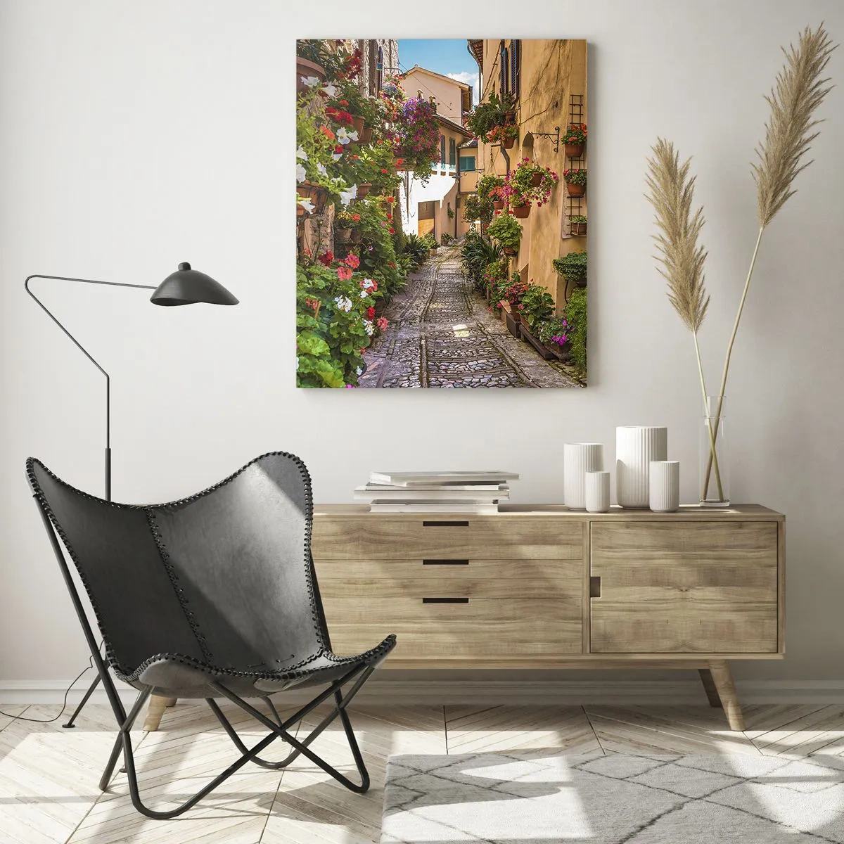 Glass picture - Italian Back Street - 80x120 cm
