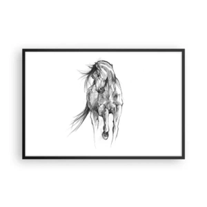 Poster in black frame - In a Graceful Trot - 91x61 cm
