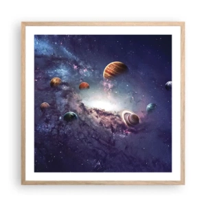 Poster in light oak frame - Solar-Dancing System - 60x60 cm