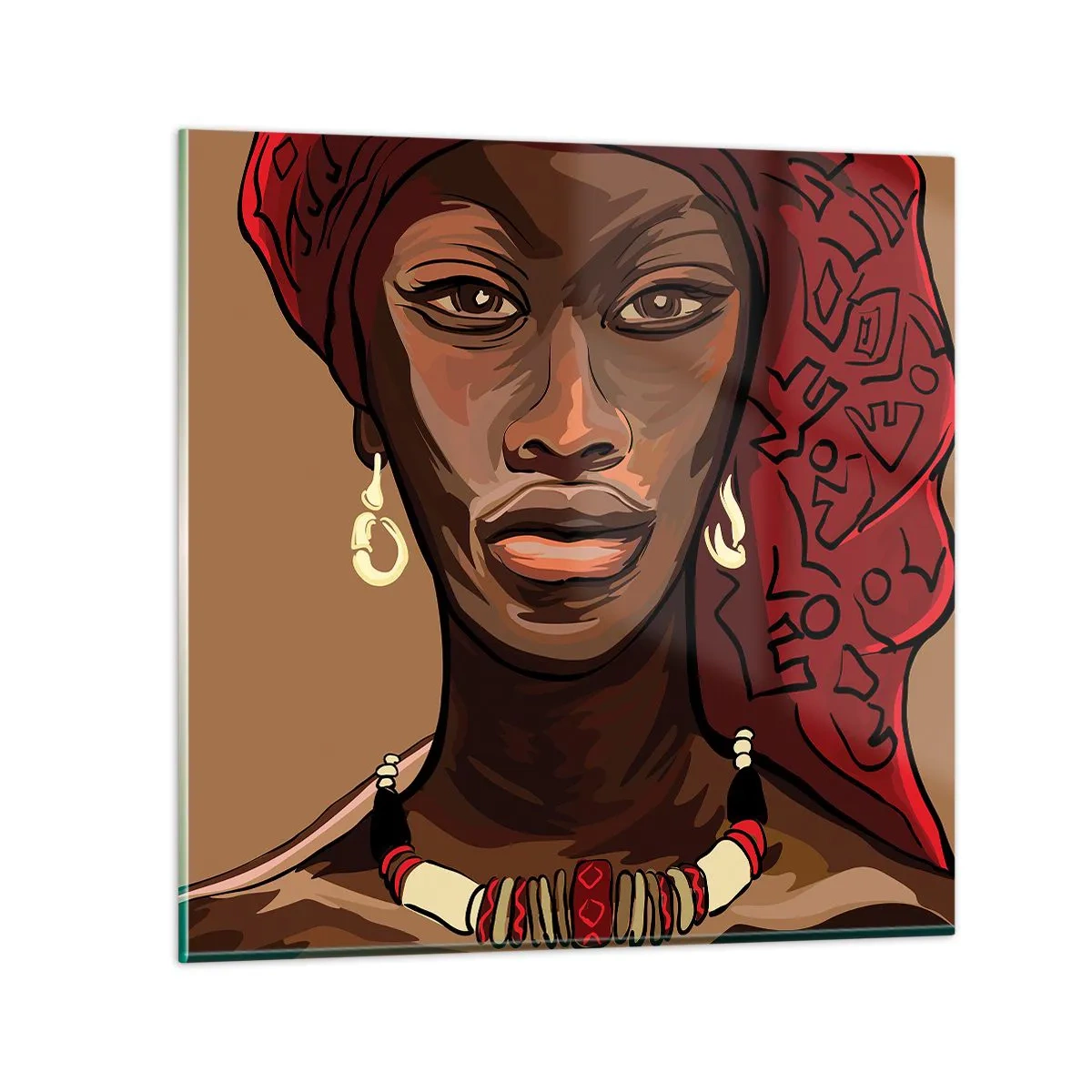 Glass picture - Ebony Venus - 30x30 cm