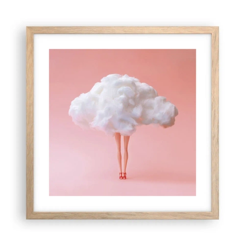 Poster in light oak frame - Sweet Promise - 40x40 cm