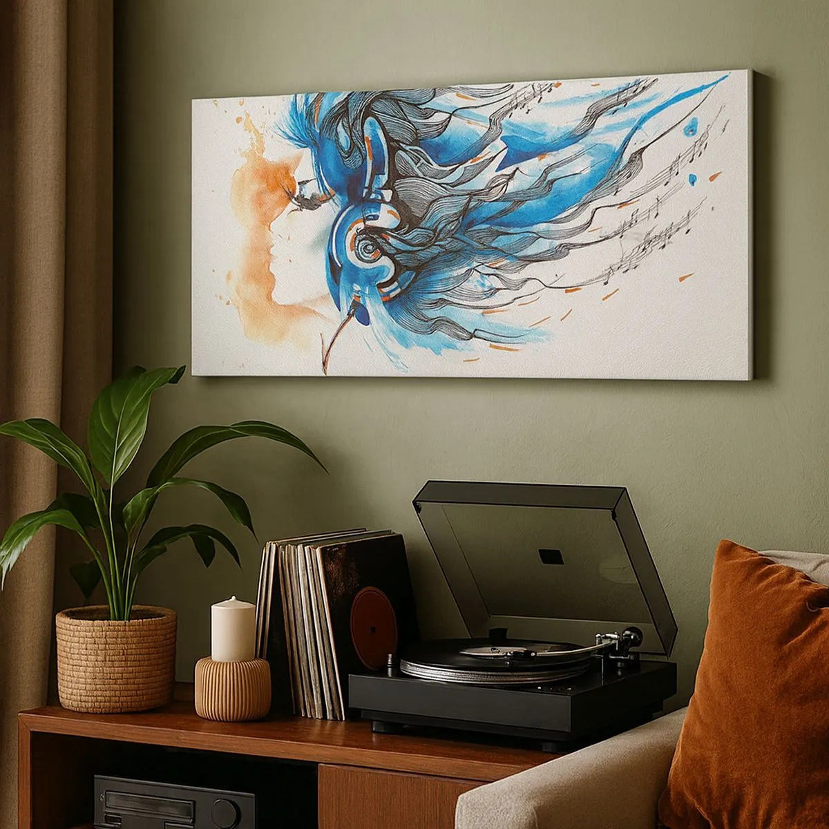 Canvas picture - Let The Music Play - 100x40 cm