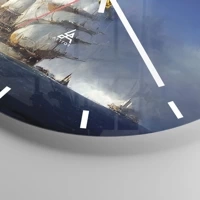 Clock face with lines