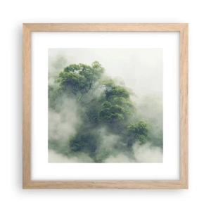 Poster in light oak frame - Wrapped In Fog - 30x30 cm