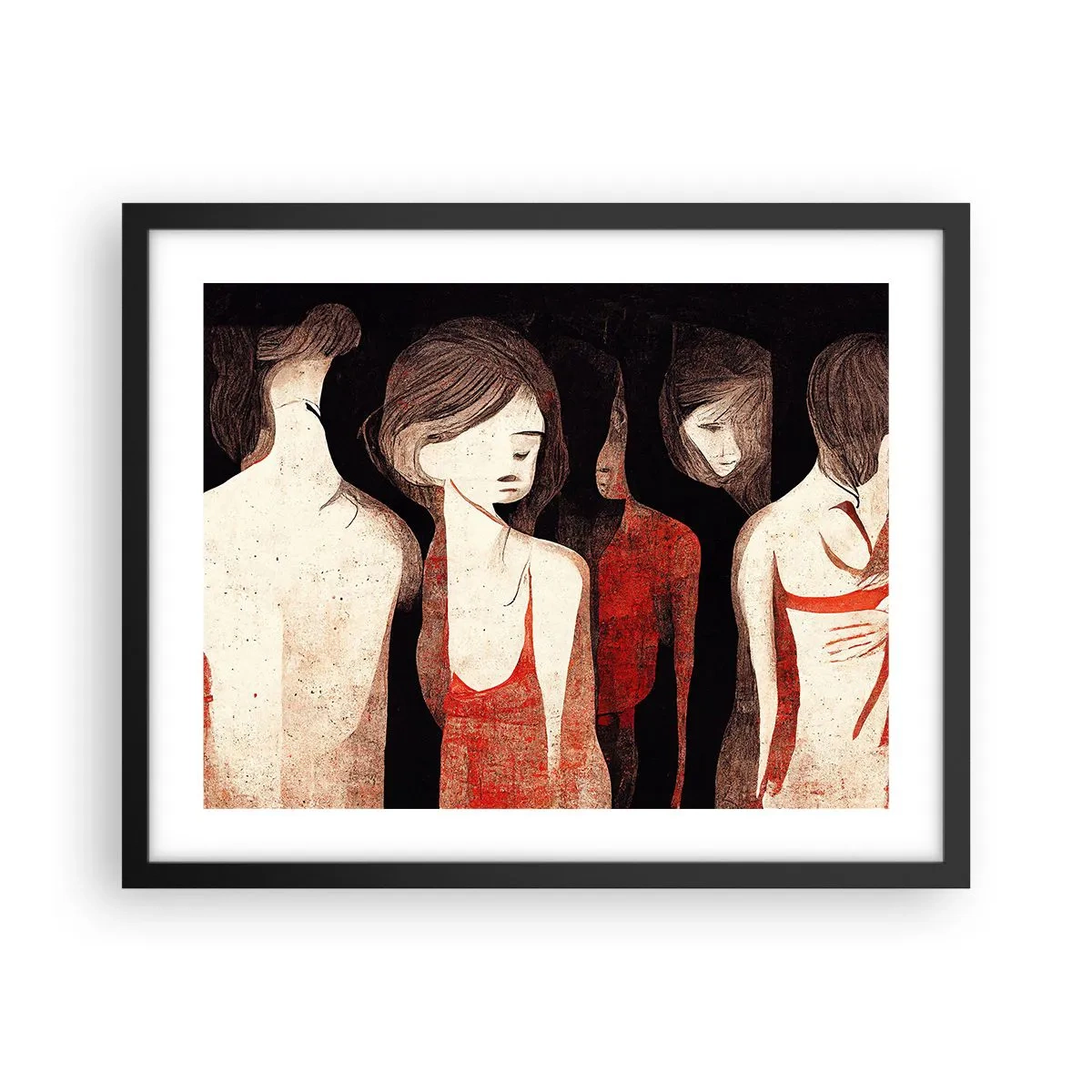 Poster in black frame - Madonnas from Darkness - 50x40 cm