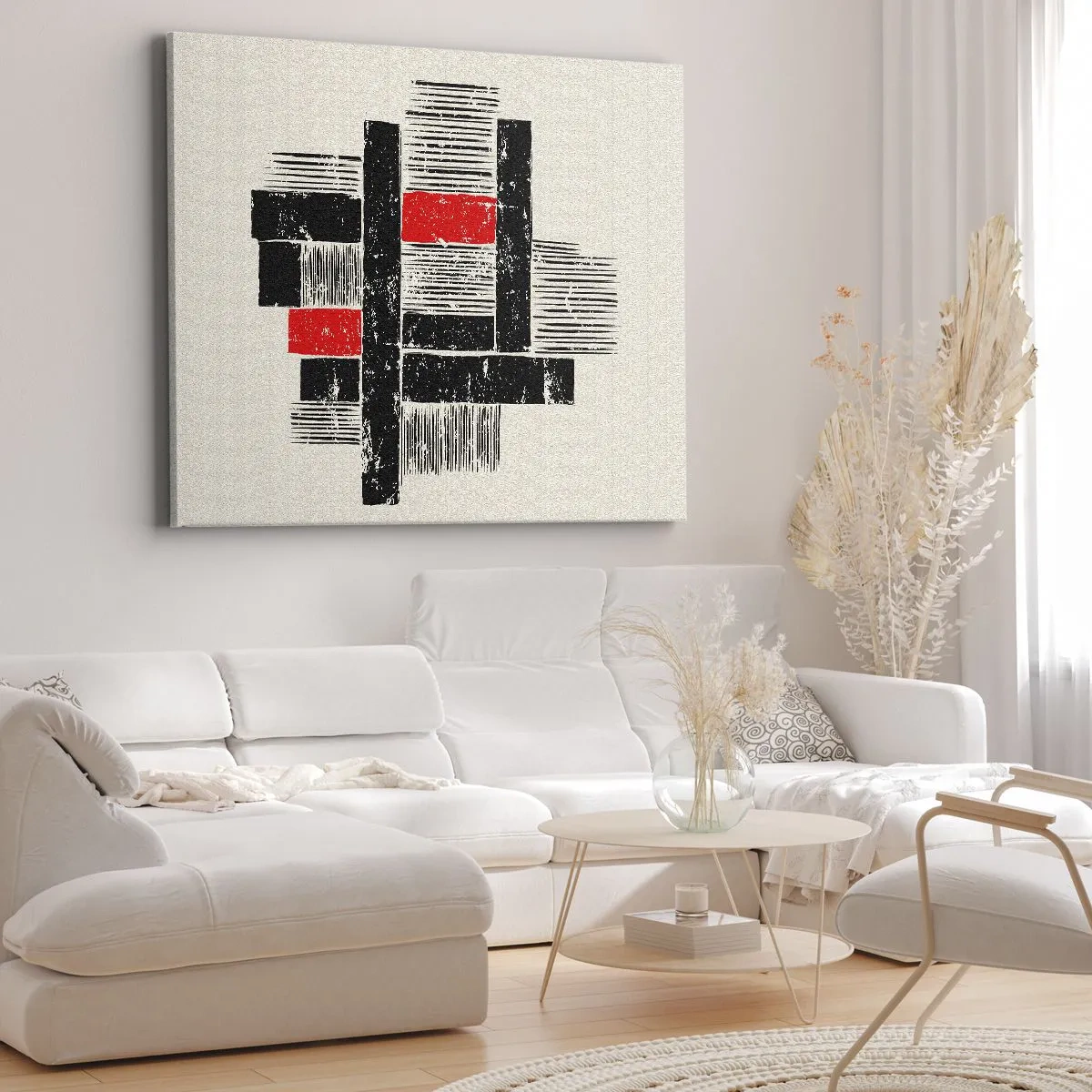 Canvas picture - Red and Black - 100x70 cm