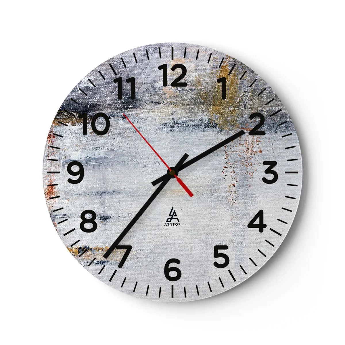 Wall clock - Clock on glass - Behind a Curtain of Air - 40x40 cm