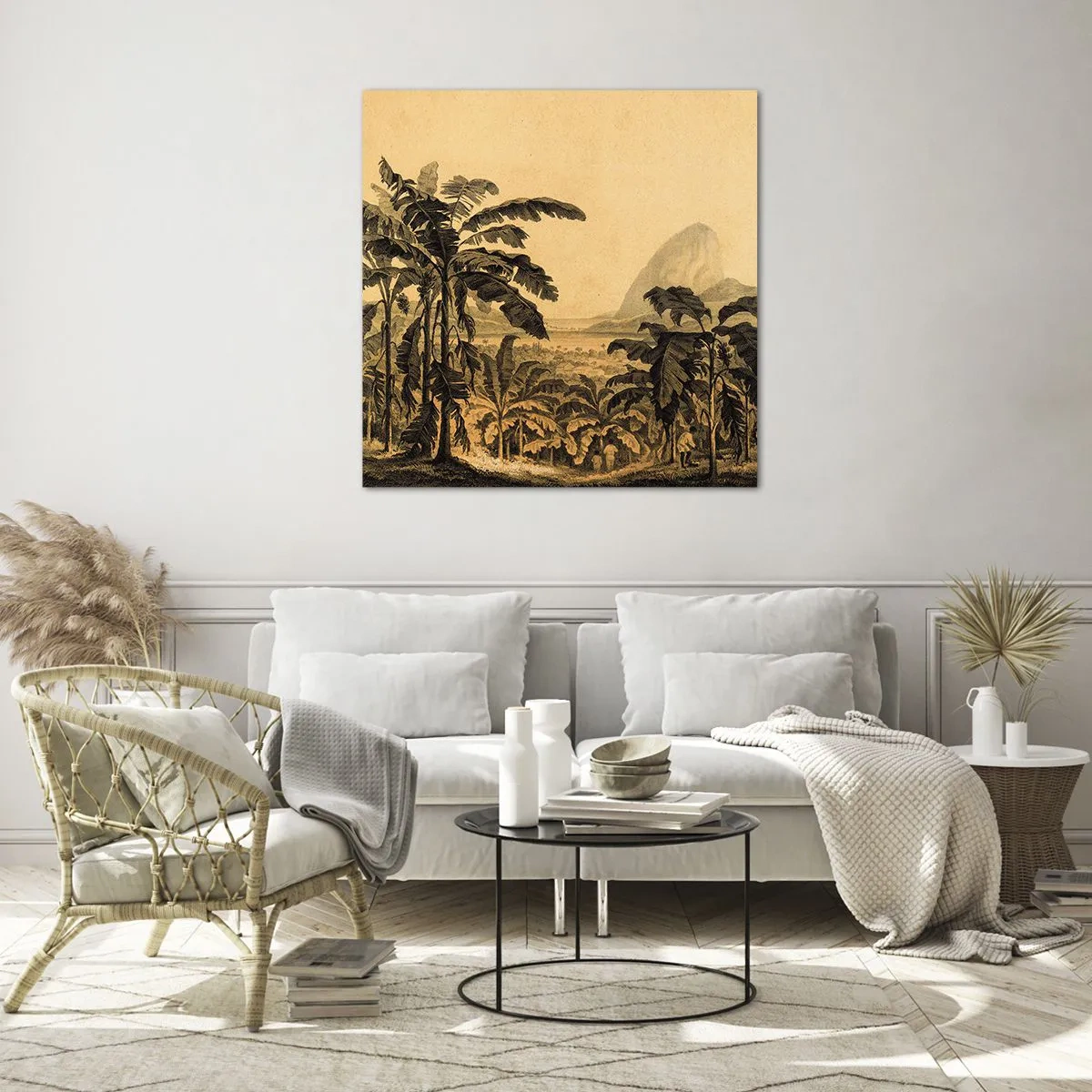 Glass picture - In Colonial Character - 60x60 cm