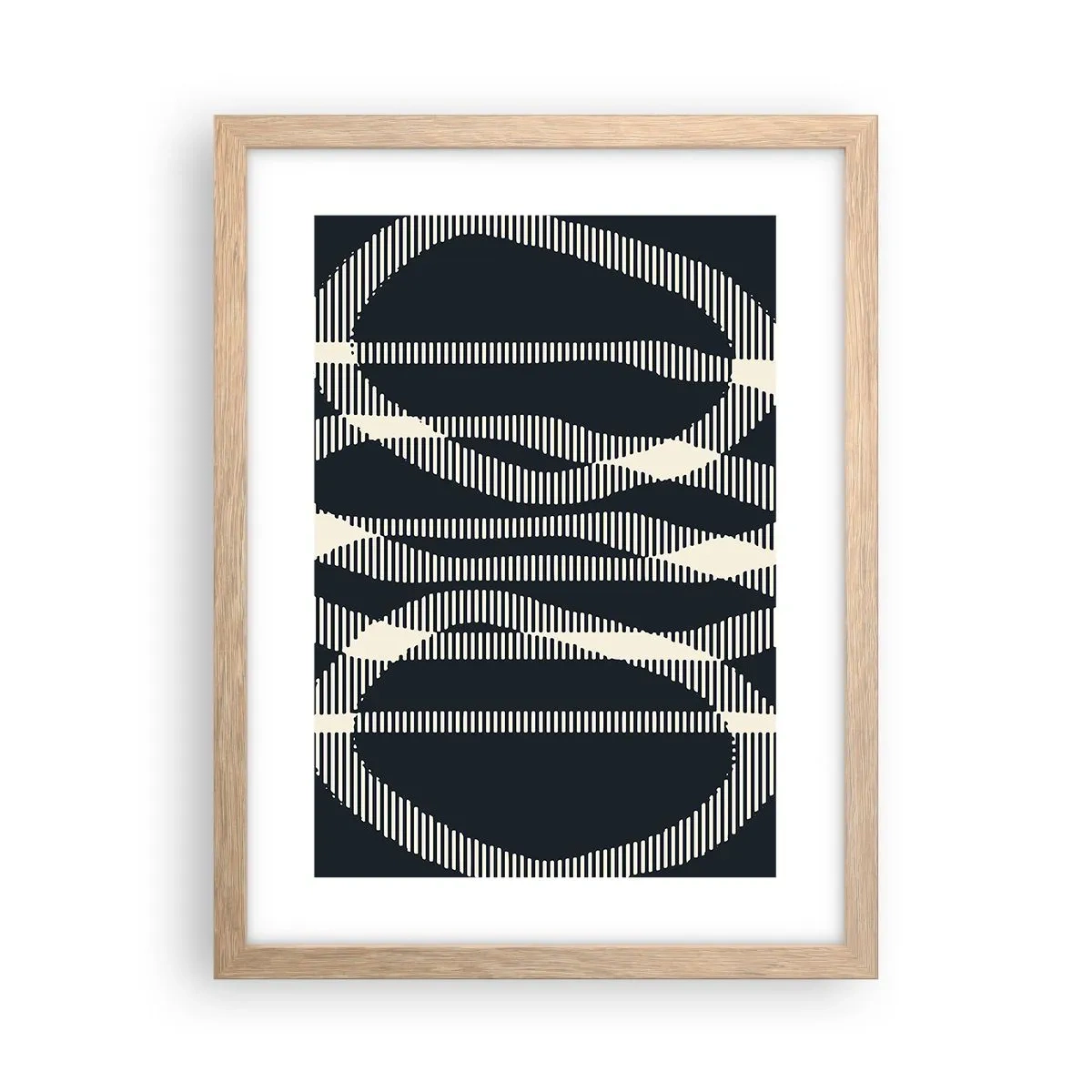 Poster in light oak frame - Attempt at Breaking Darkness - 30x40 cm