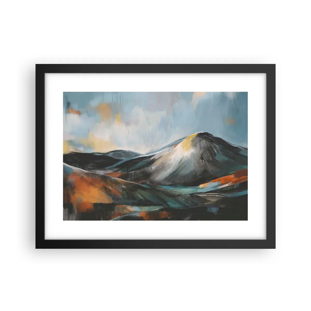 Poster in black frame - Raw and Beautiful - 40x30 cm