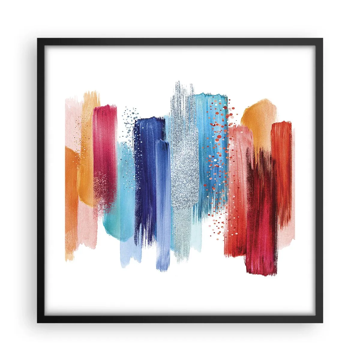 Poster in black frame - Up and Down - 50x50 cm