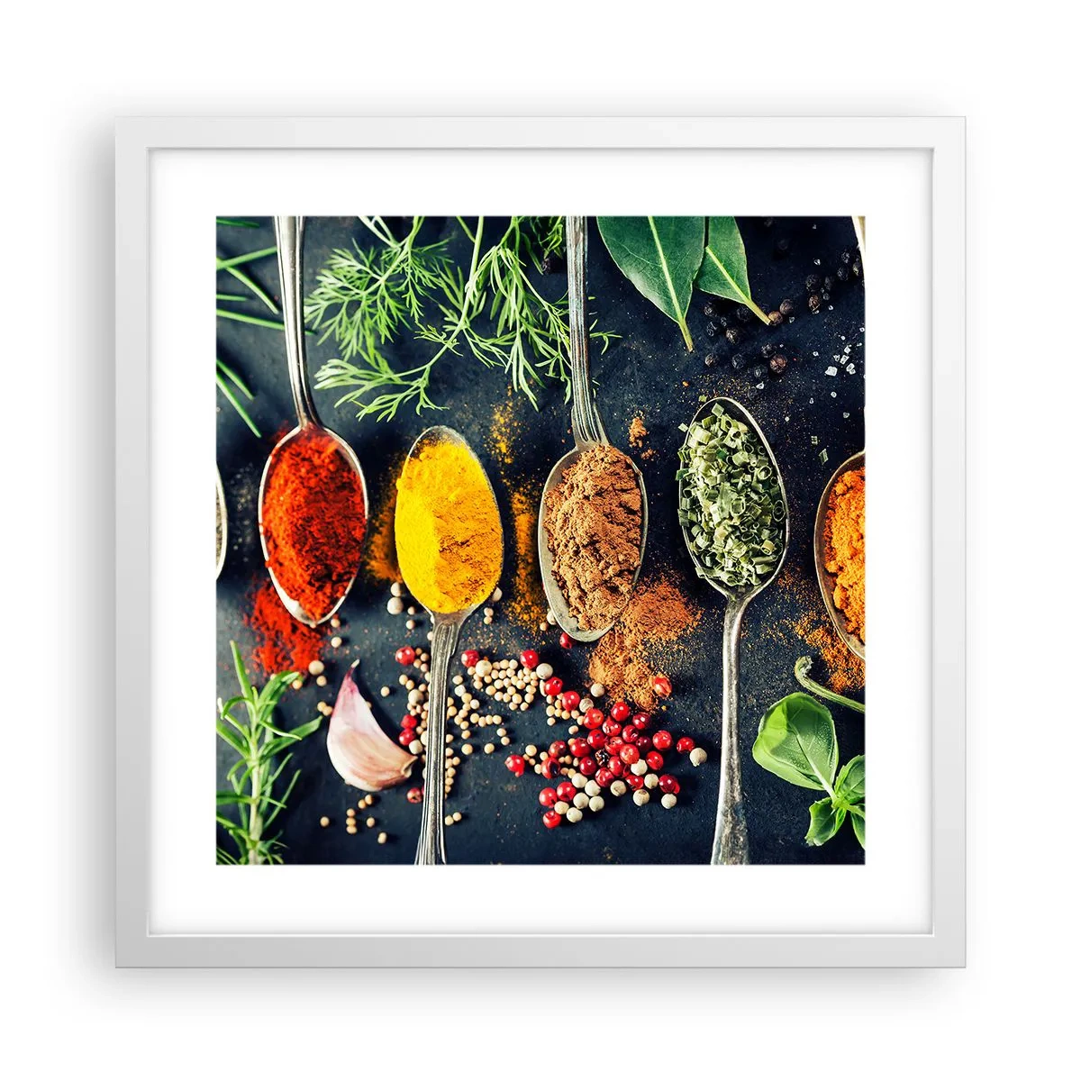 Poster in white frmae - Culinary Magic - 40x40 cm
