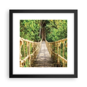 Poster in black frame - Suspended in Green - 30x30 cm