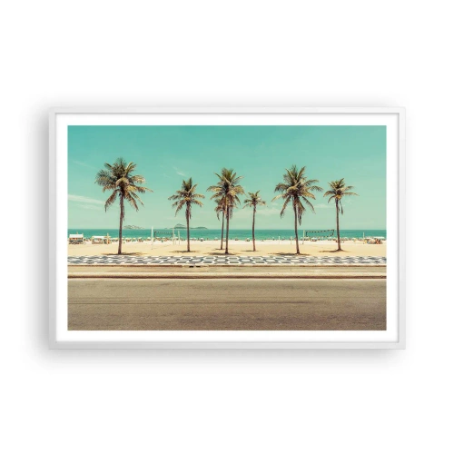 Poster in white frmae - By the Beach - 91x61 cm