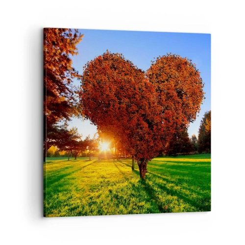 Canvas picture - Impossible Not to Love Autumn - 60x60 cm