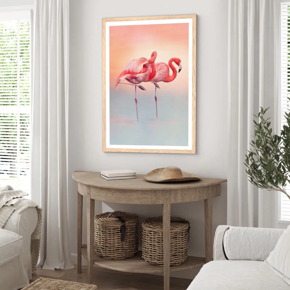 Poster in light oak frame - In the Colour Of Sunset - 40x50 cm