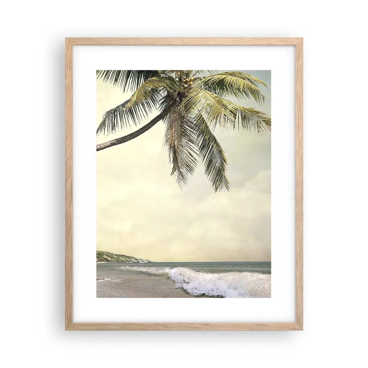 Poster in light oak frame - Tropical Dream - 40x50 cm