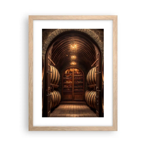 Poster in light oak frame - Atmospheric Cellar - 30x40 cm