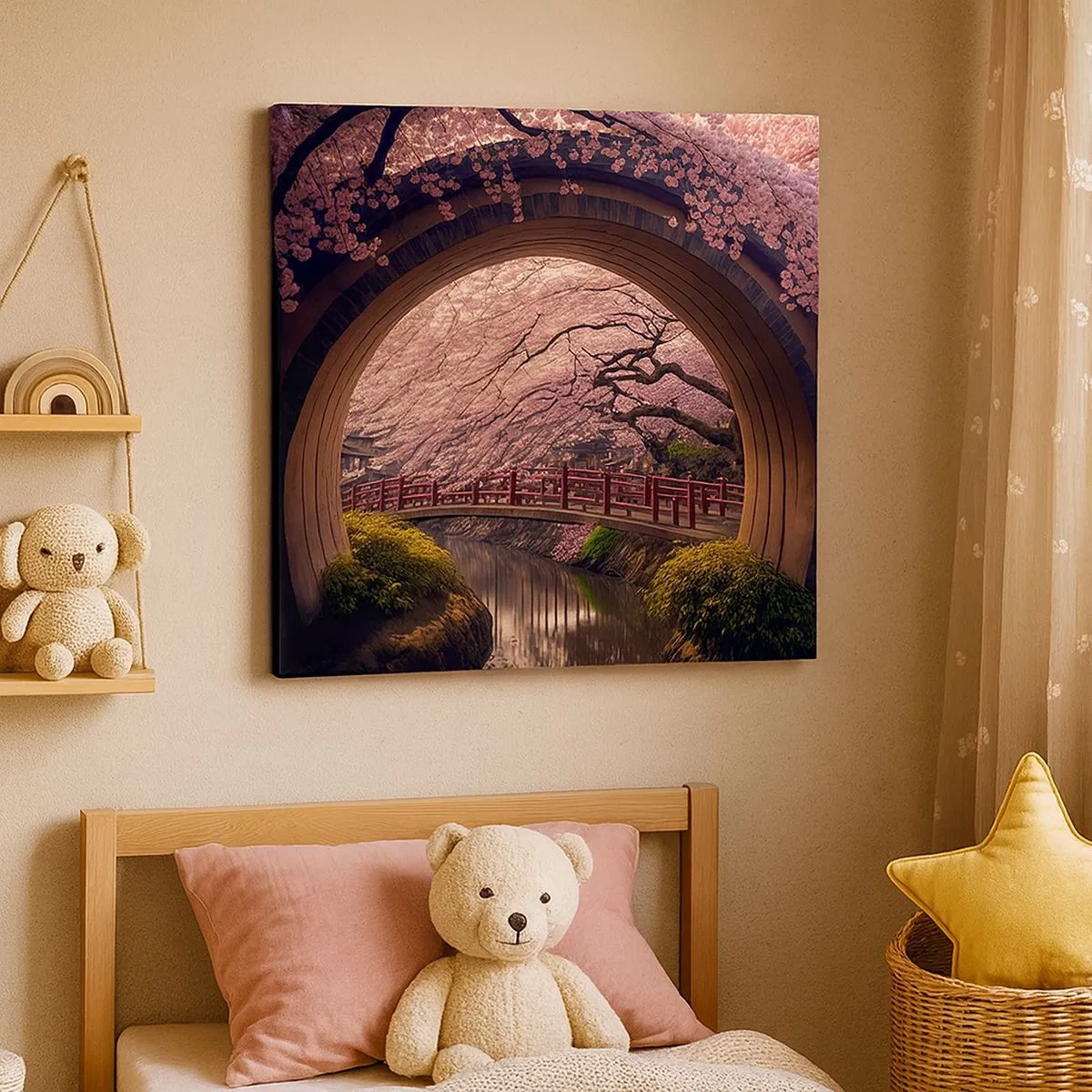 Canvas picture - Japanese Spring - 30x30 cm