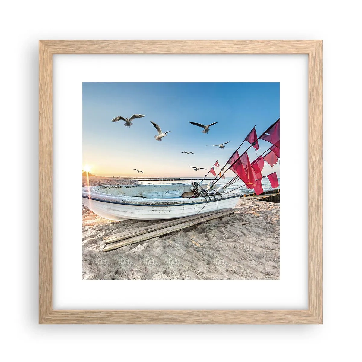 Poster in light oak frame - Deserved Rest - 30x30 cm