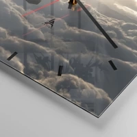 Clock face with lines