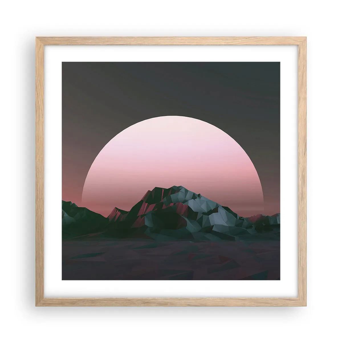 Poster in light oak frame - In a Neighbouring Galaxy - 50x50 cm