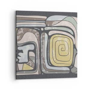 Canvas picture - Abstract in Precolumbian Style  - 70x70 cm
