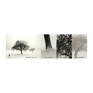 Photo Wallpaper Sample Premium Sand - Winter Dream - Graphics, Tree, Nature - 100x30 cm