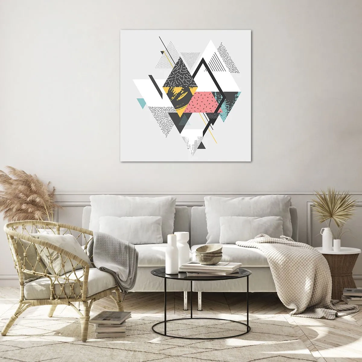 Glass picture - Variation for Triangle and Rhombus - 70x70 cm