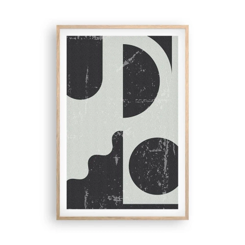 Poster in light oak frame - Composition Above and Under - 61x91 cm