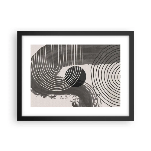Poster in black frame - Oval Wins - 40x30 cm