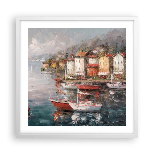 Poster in white frmae - Romantic Marina - 50x50 cm