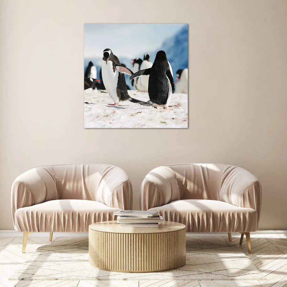 Glass picture - Dance in the Snow - 30x30 cm