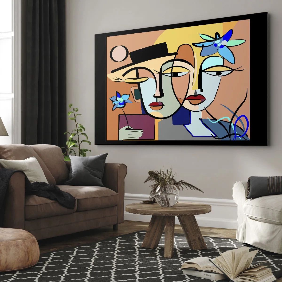 Canvas picture - Rendez-vous Picasso Style - 100x70 cm