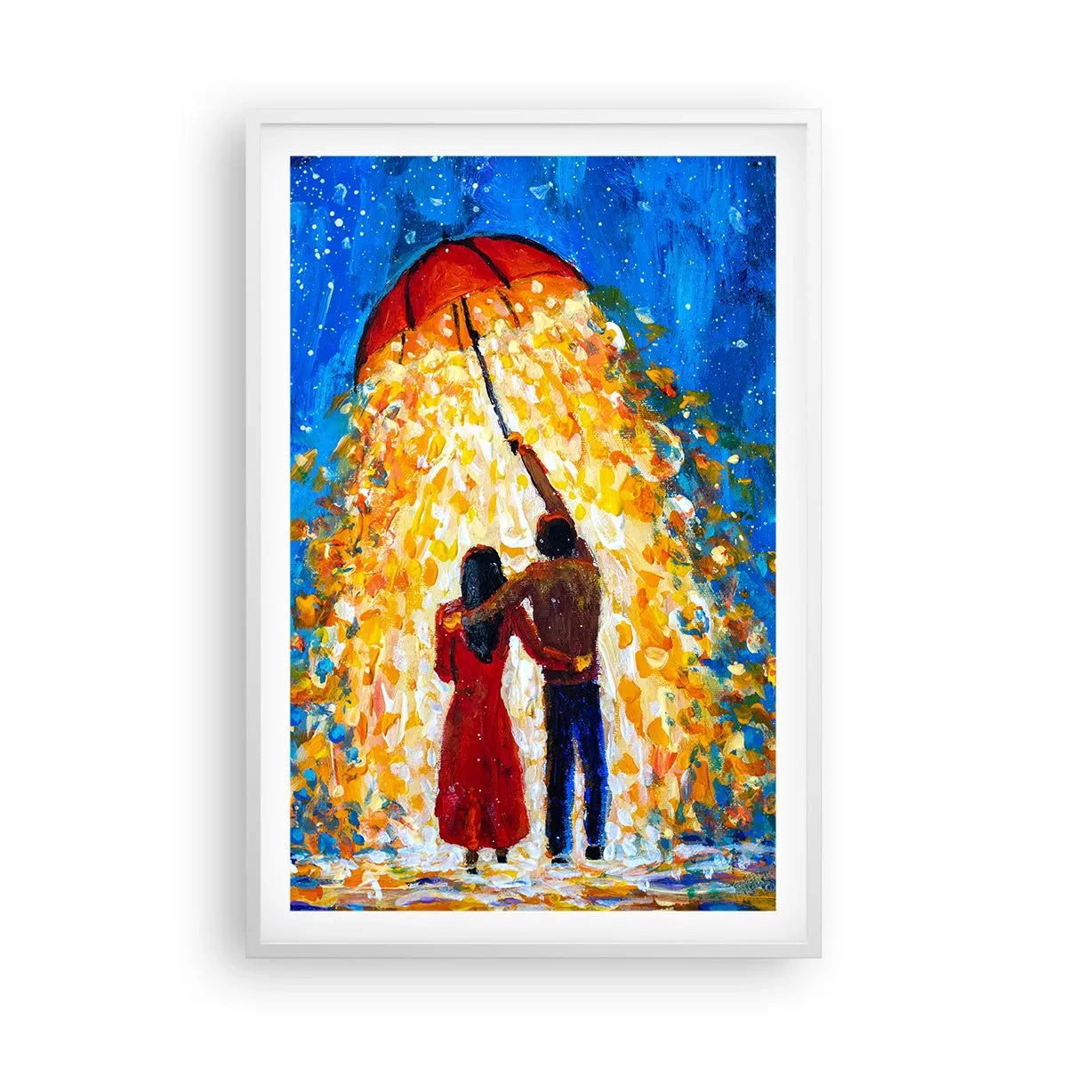 Poster in white frmae - Magic of a Rainy Evening? - 61x91 cm