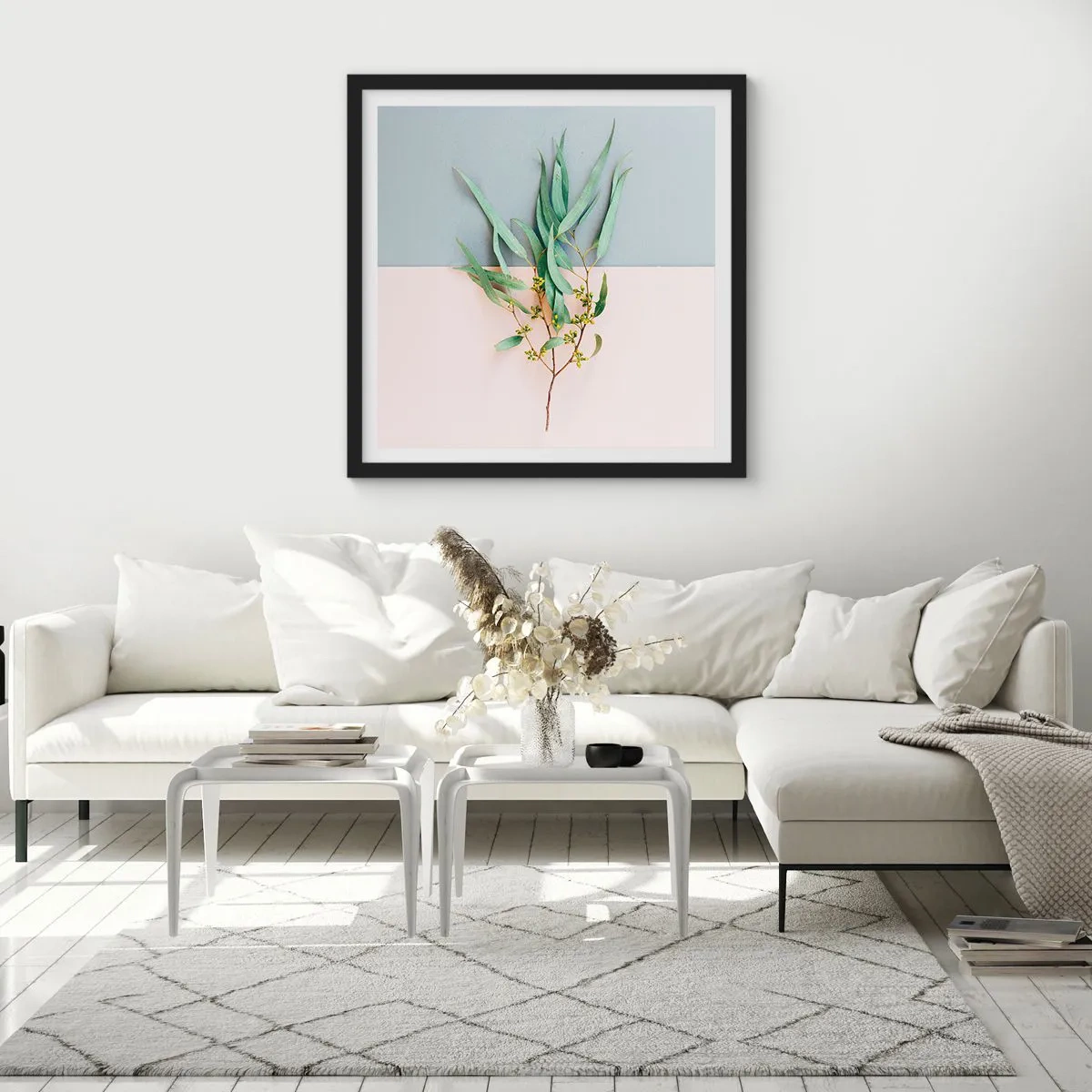 Poster in black frame - Pastel Subtlety - 40x40 cm