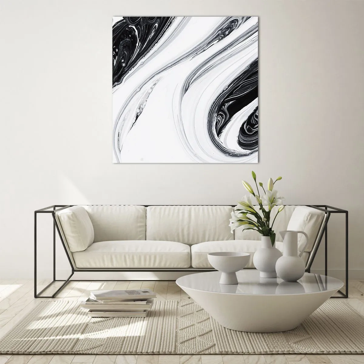 Glass picture - Connection of Opposites - 30x30 cm