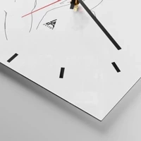 Clock face with lines