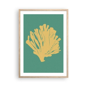 Poster in light oak frame - Bush of Underwater Forest - 50x70 cm