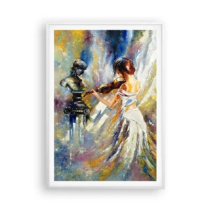 Poster in white frmae - Reviving with a Sentiment - 70x100 cm