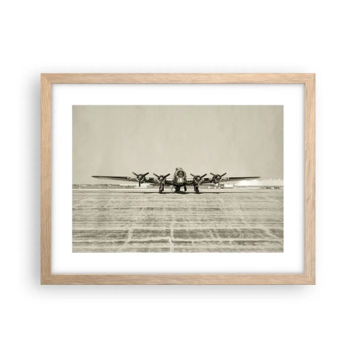 Poster in light oak frame - Ready as Always - 40x30 cm