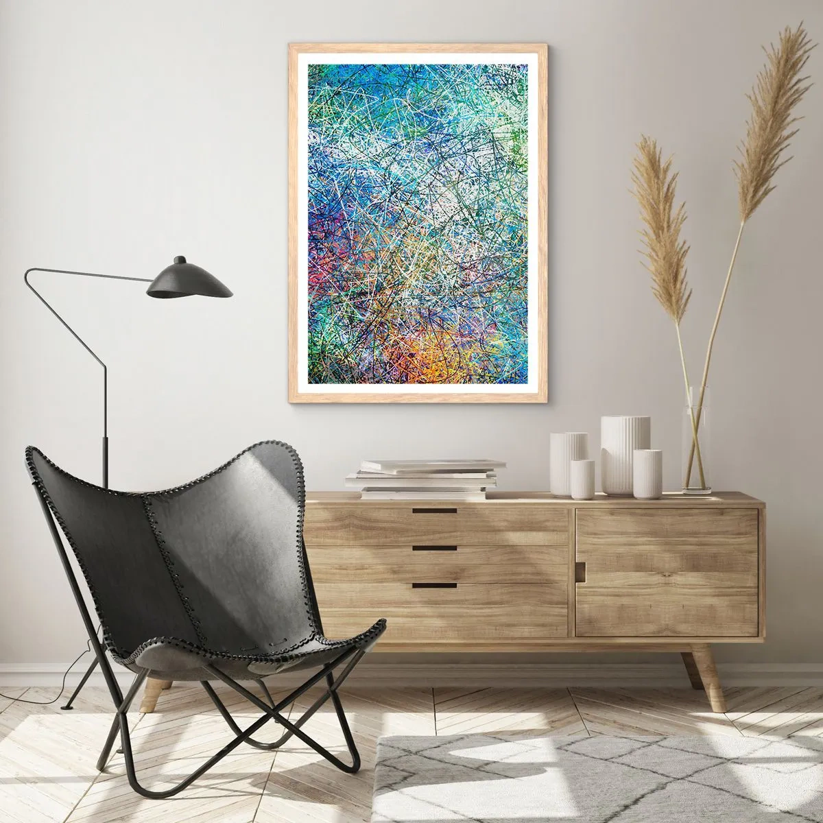 Poster in light oak frame - It's Not So Simple - 30x40 cm