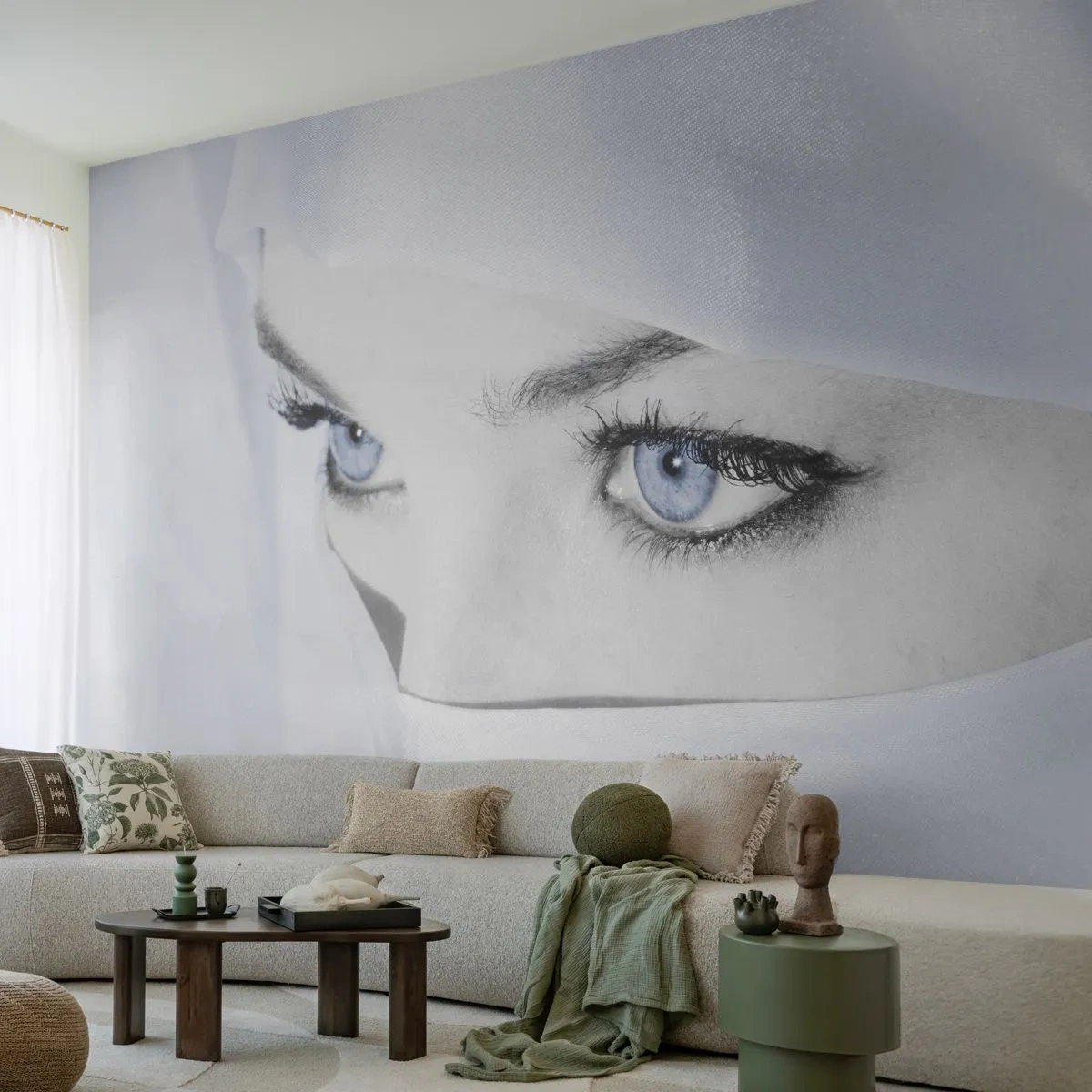Photo Wallpaper Premium Sand - Straight from 1001 Nights - Woman, Eyes, Culture - 100x70 cm
